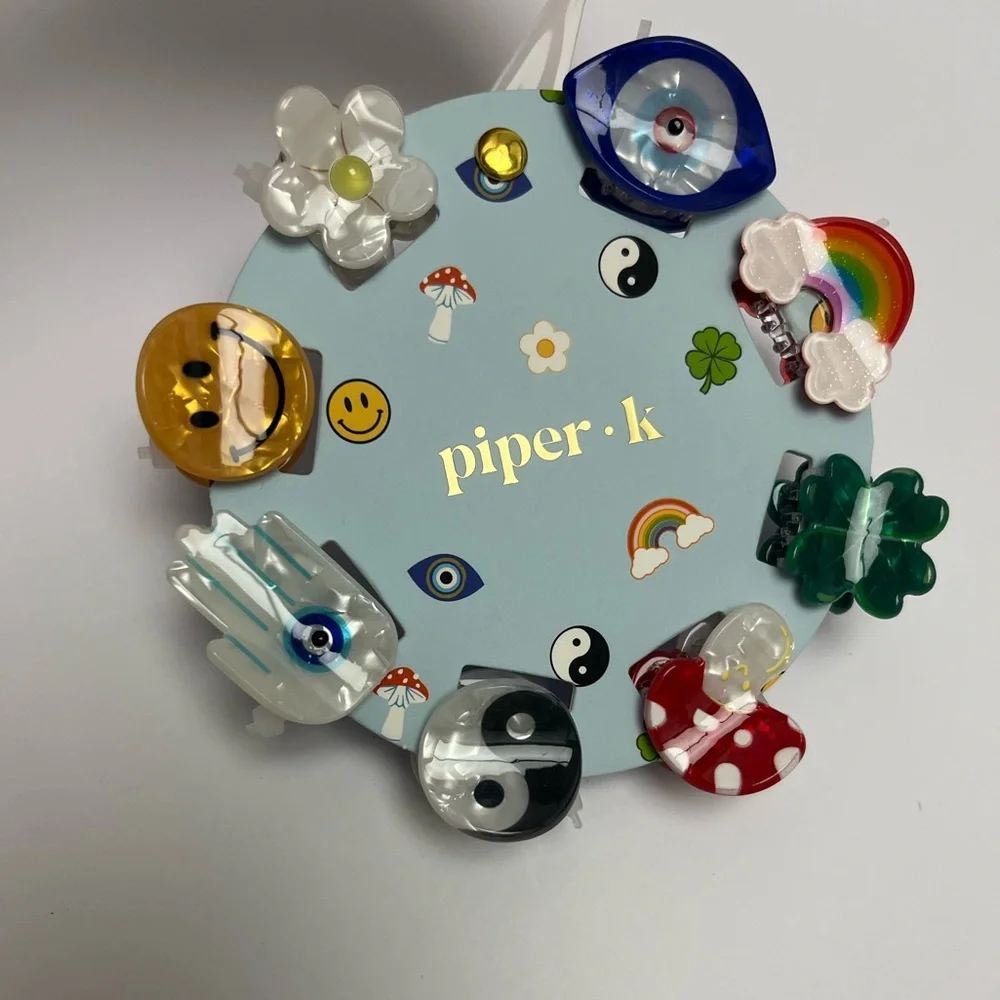 NWT ⚜️❤️⚜️ Piper K Mini hair Claw Clip Set of 8